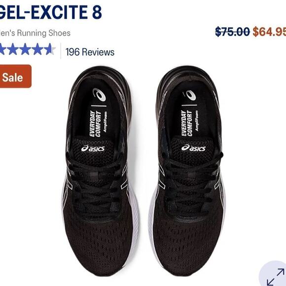 Men's ASICS Gel-Excite 8 Everyday Comfort Shoes - Picture 7 of 11